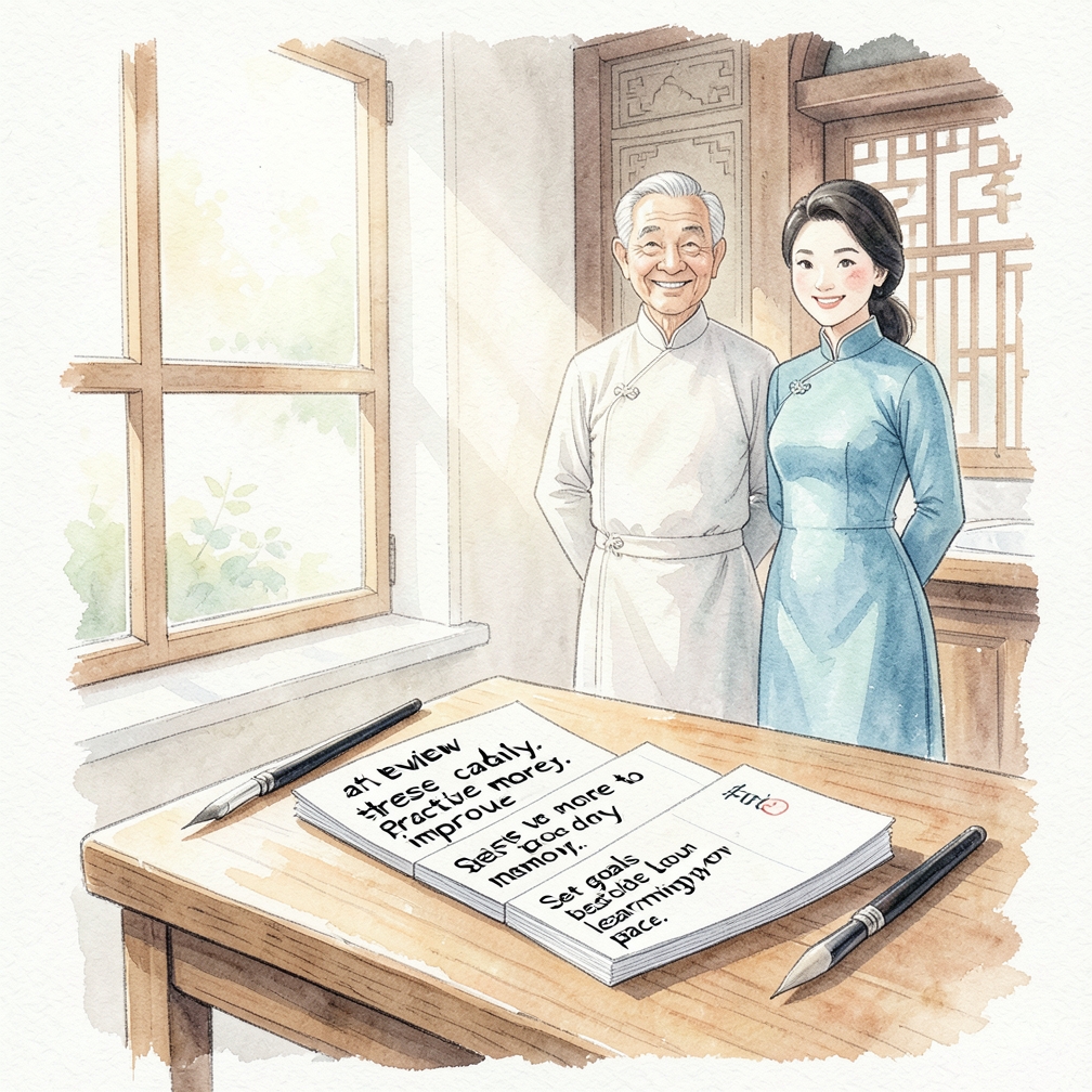 每天复习至少三次