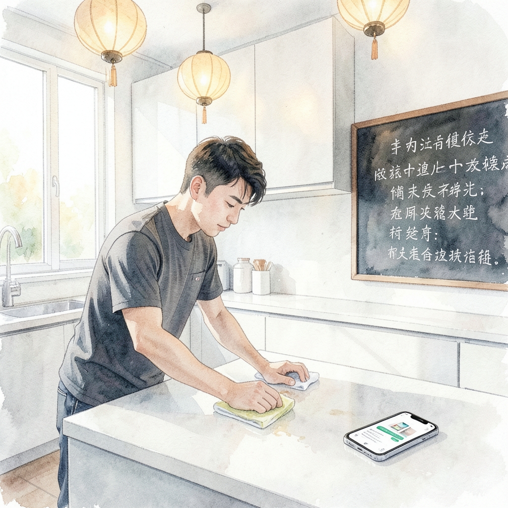 清洁台面和橱柜