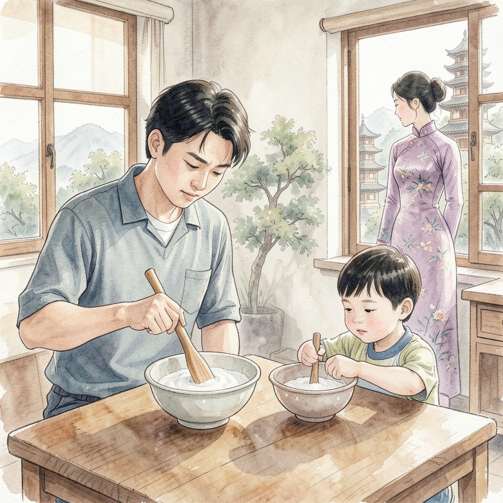 開始攪拌