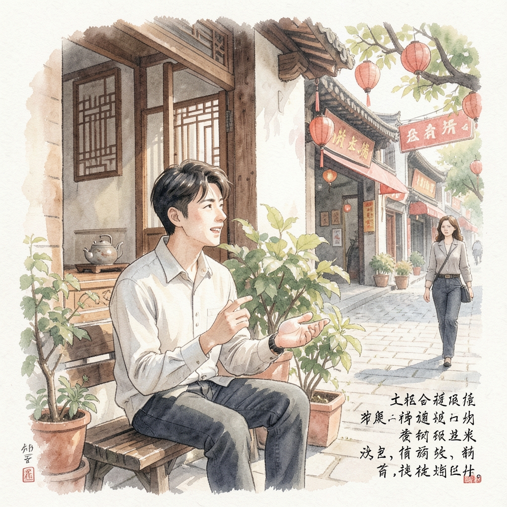 借助肢体语言表达