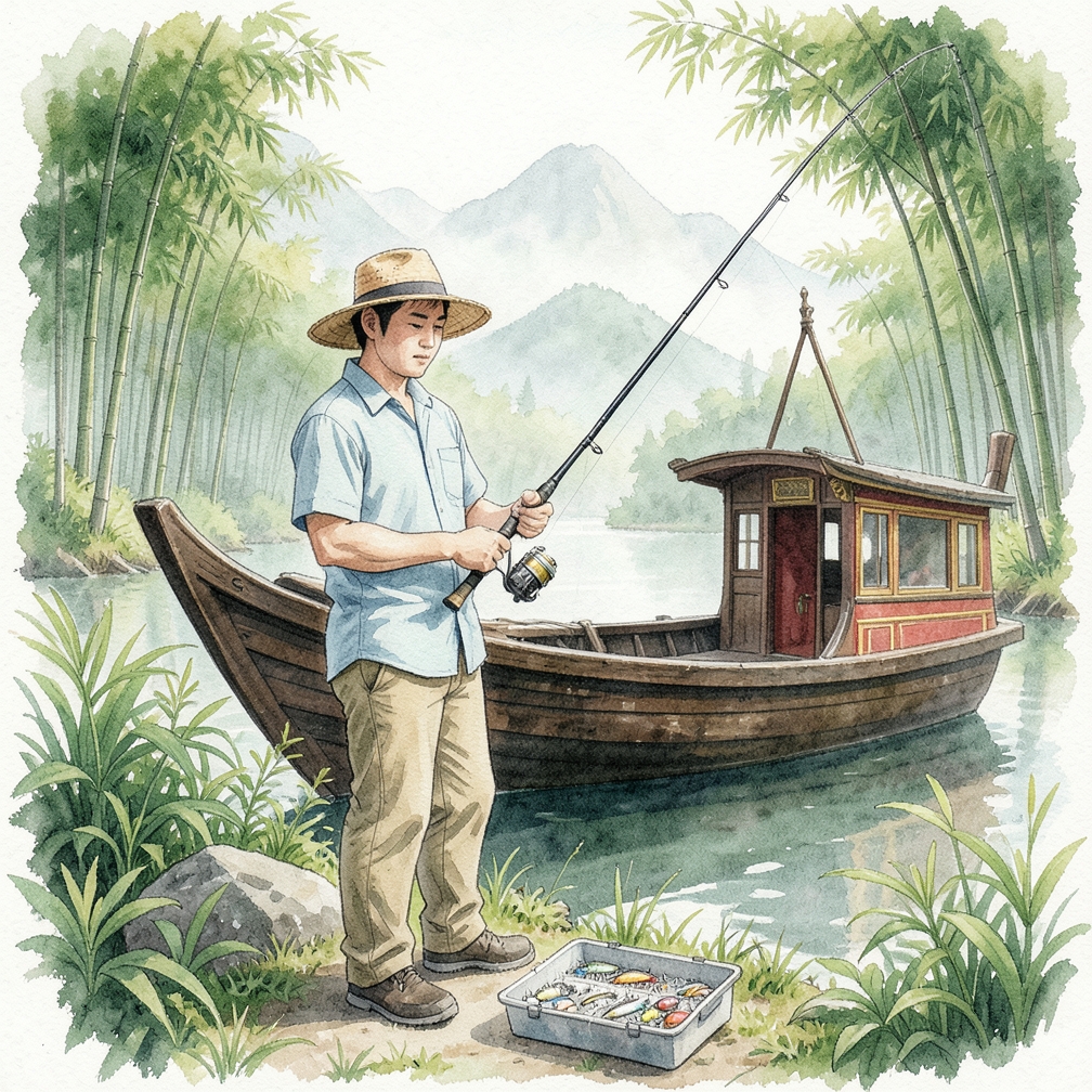 选择重型钓竿和卷线器