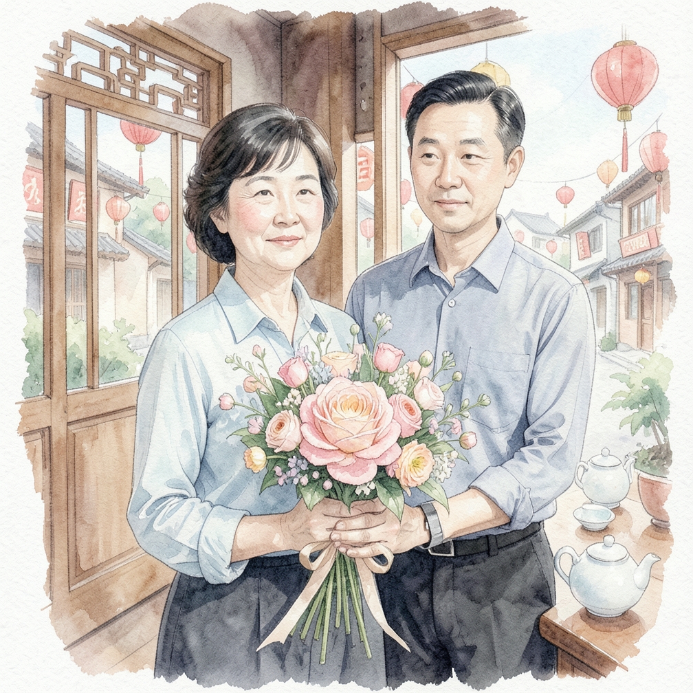 确定花束的配色方案和设计