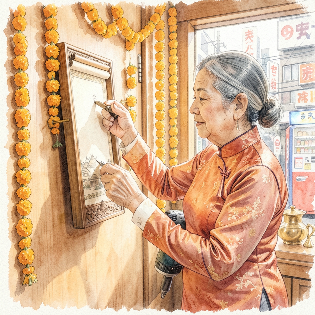 準備懸掛材料