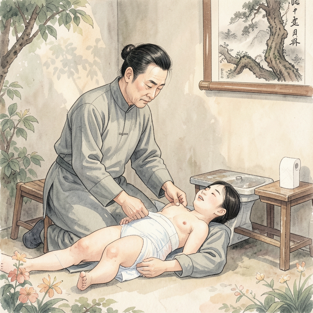 固定尿布前部的贴片