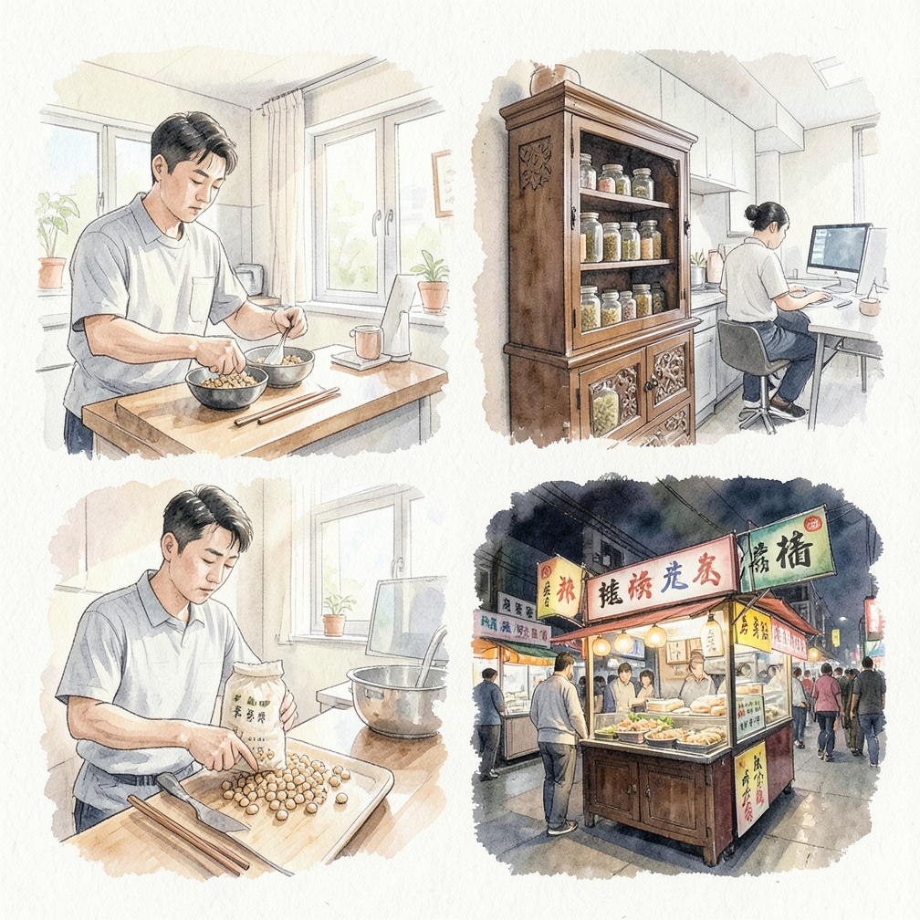 将1杯未去壳的花生放入小塑料袋中