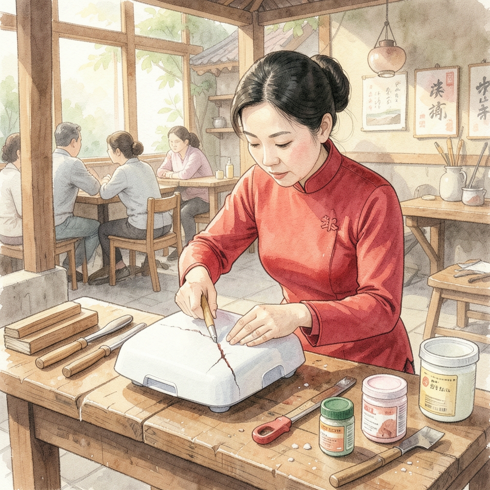 如何逐步修复塑料上的裂痕