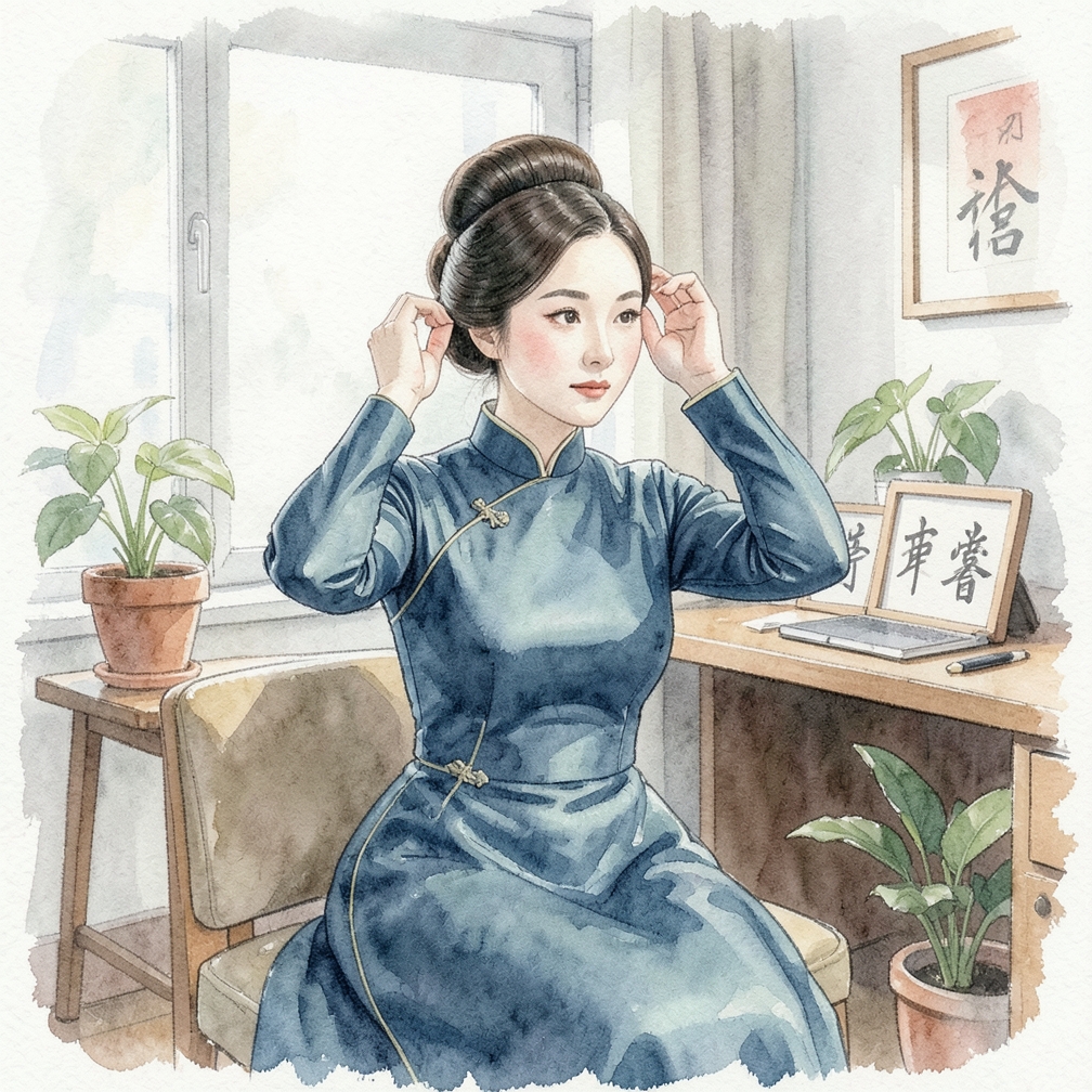 完成并调整发饰发圈