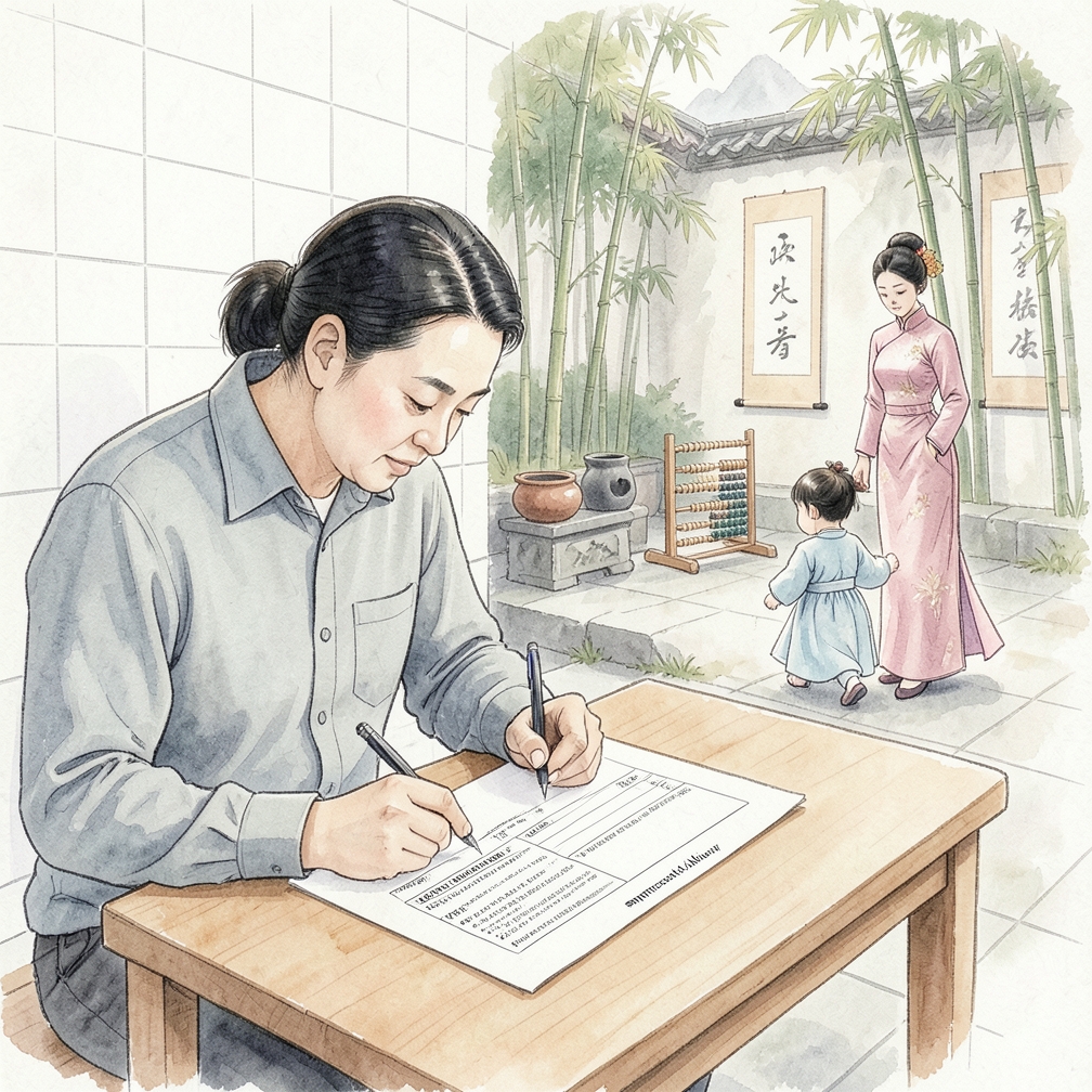 填写监护计划表格