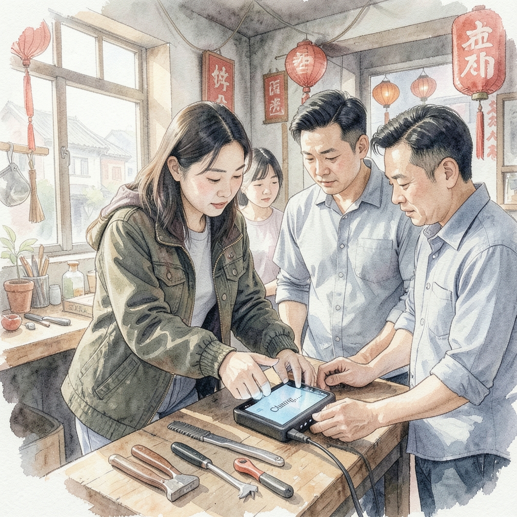 确认移动电源已充满电