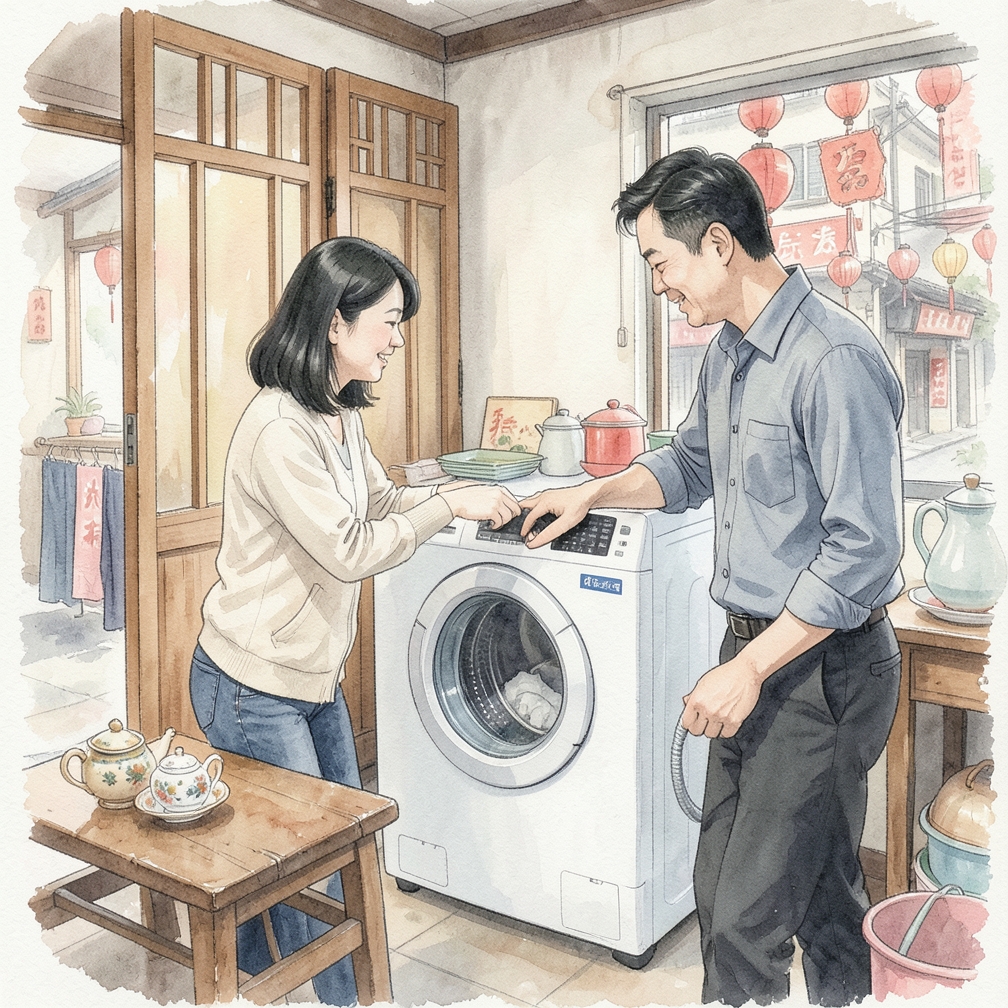如何正确操作半自动洗衣机