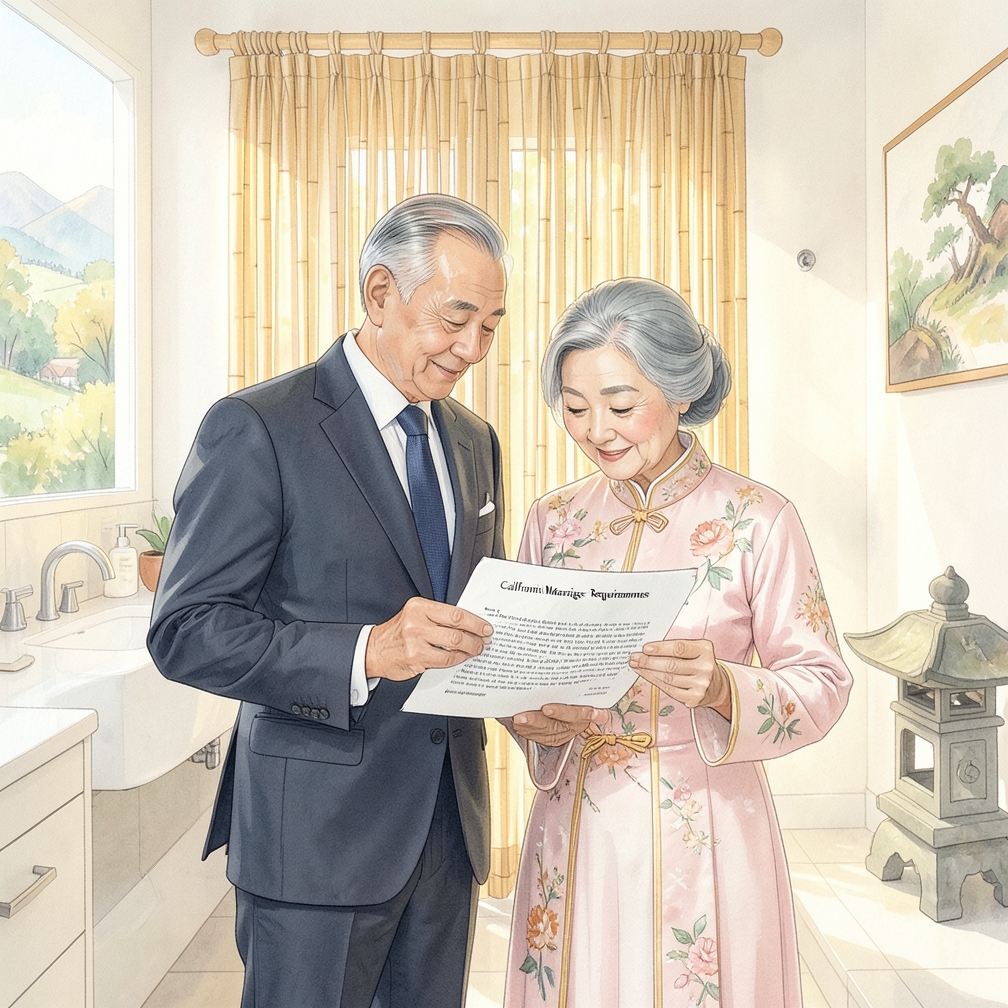 确认你和你的伴侣符合加州结婚的条件