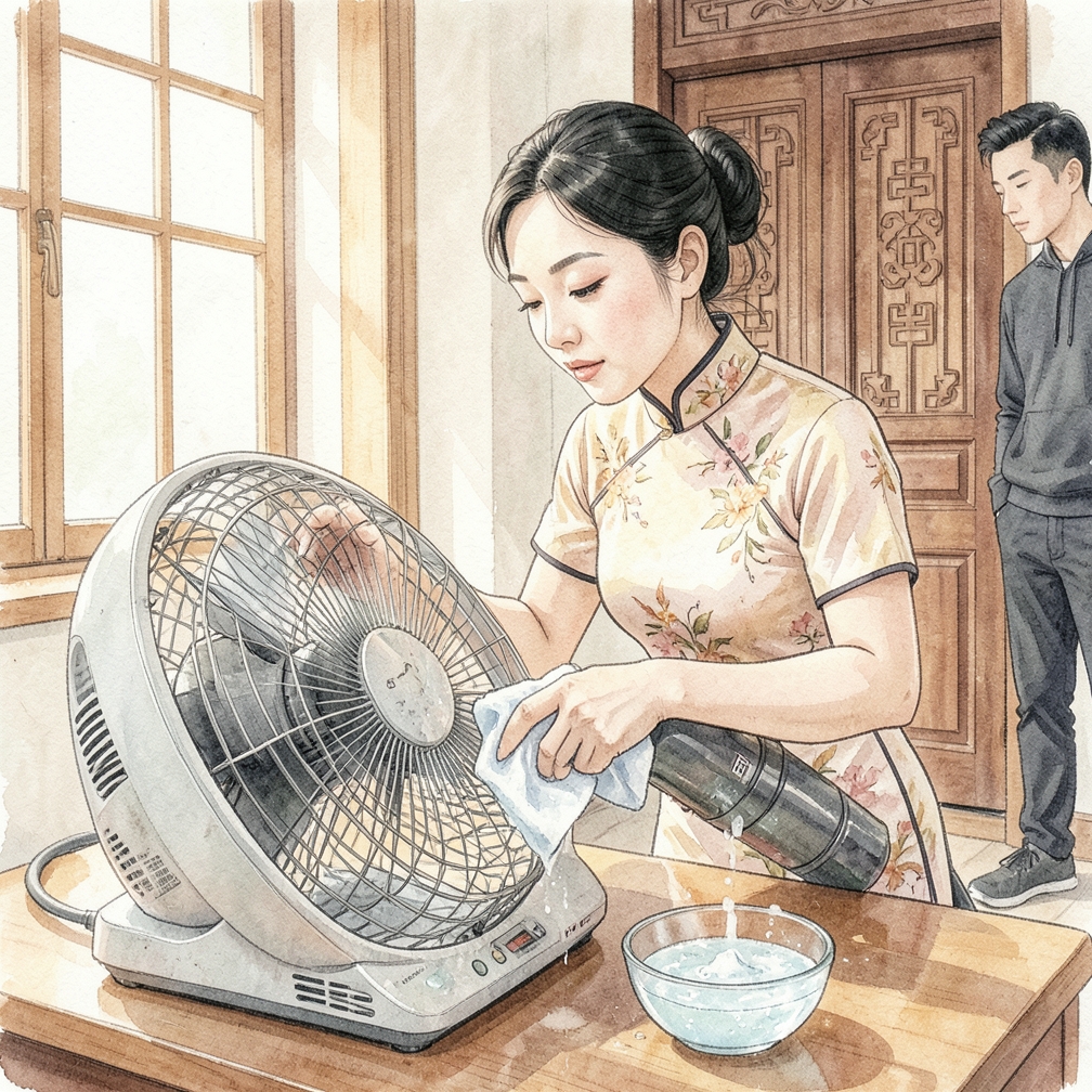 清洁风扇和外壳