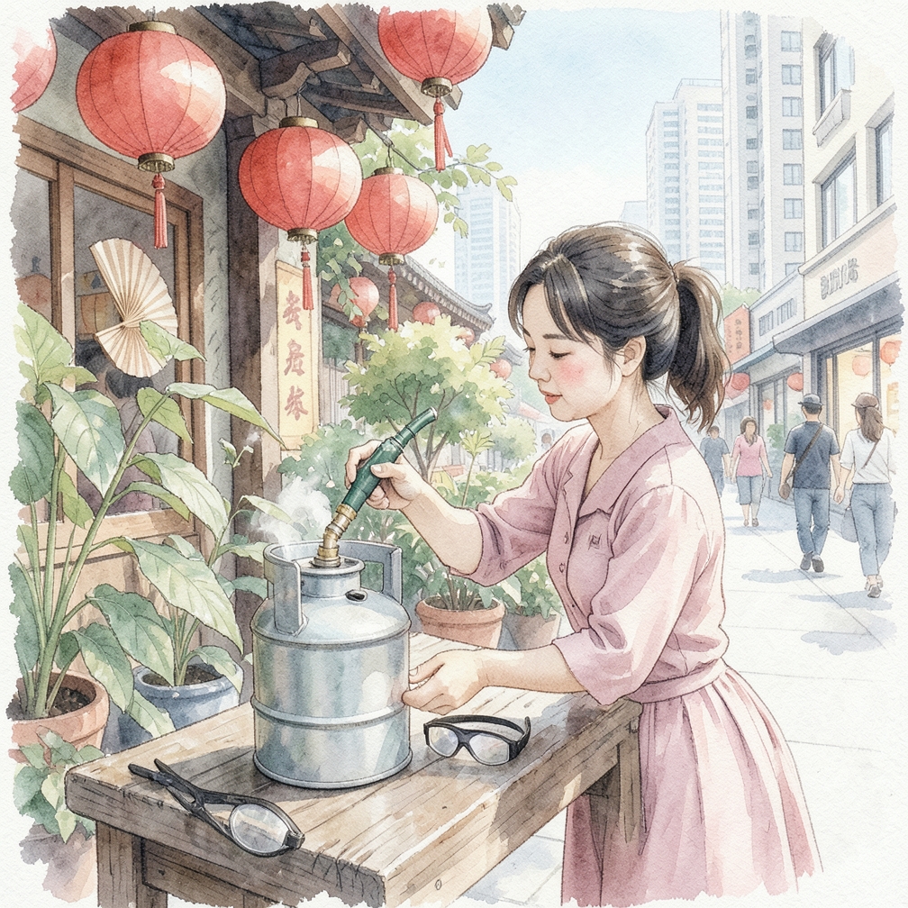 检查油嘴与通风盖