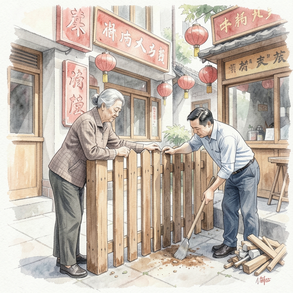 完成围栏安装
