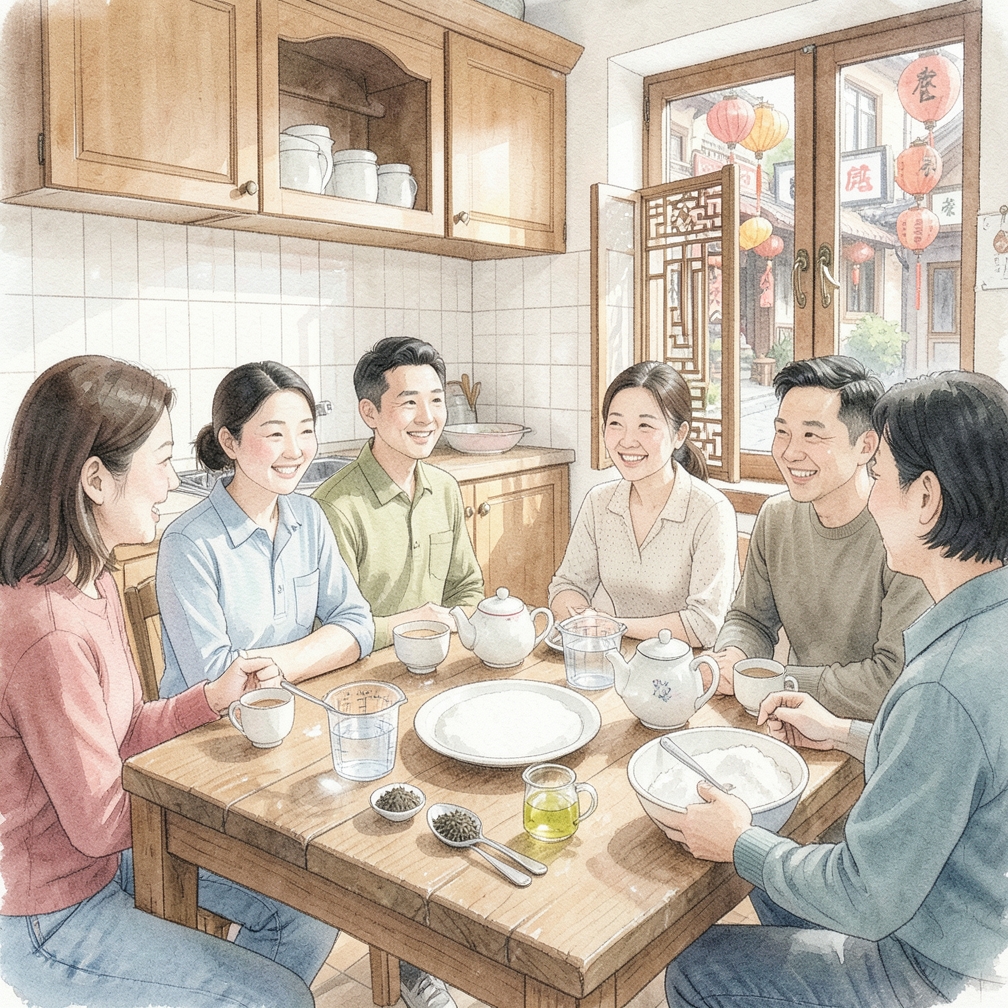 使用电子秤准确称量材料