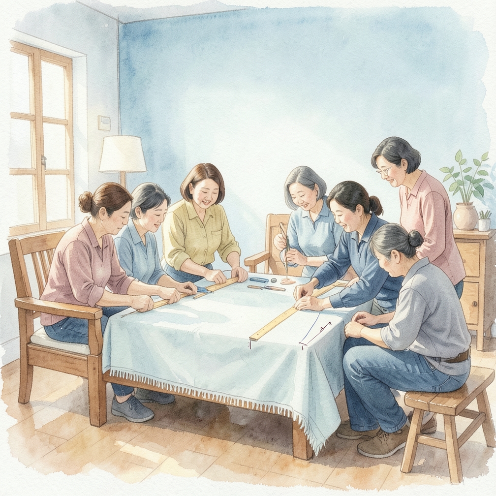 测量并裁剪床裙的尺寸