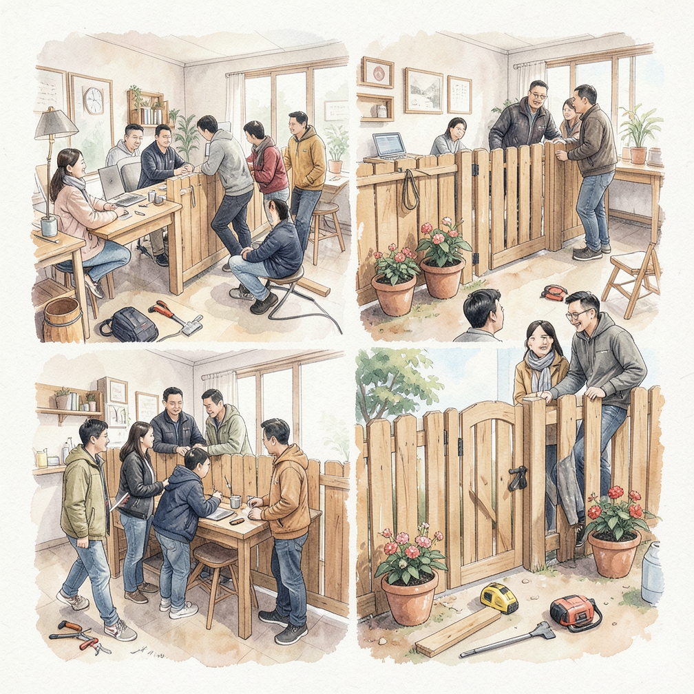 如何逐步建造木制围栏