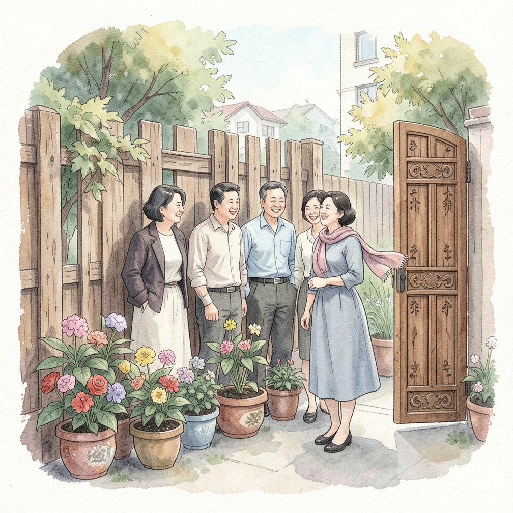 添加装饰元素与门扇