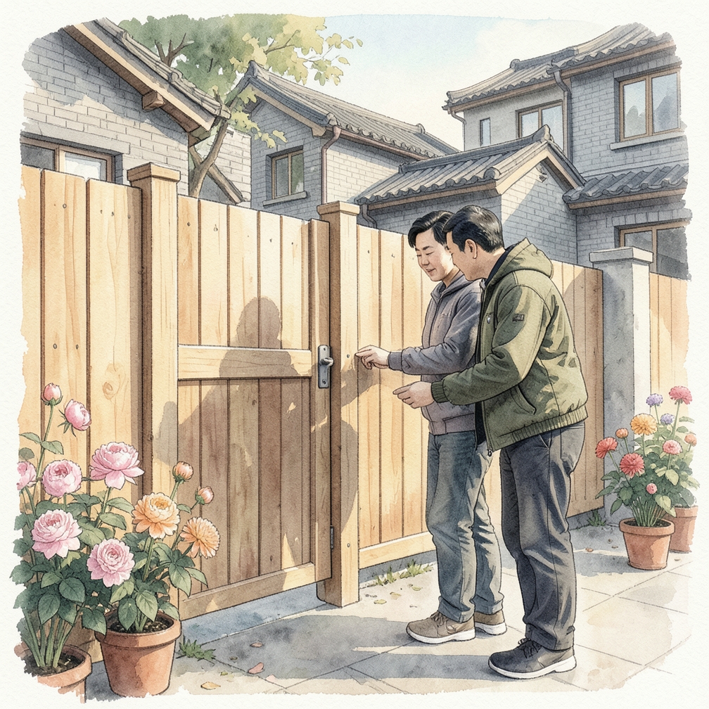 检查围栏整体质量