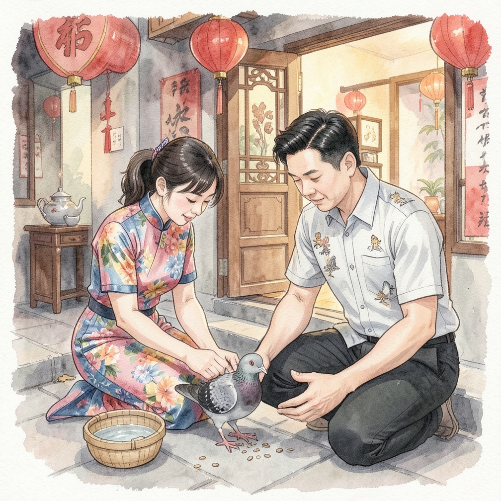 如何逐步照顾一只幼鸽