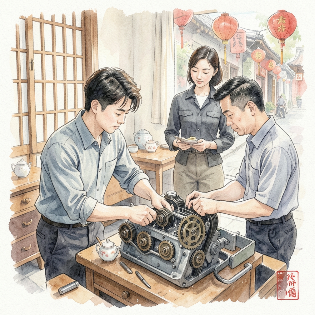 安装新正时皮带