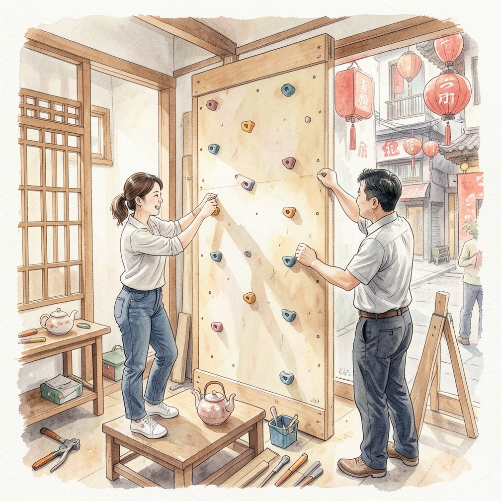 如何逐步建造攀岩墙