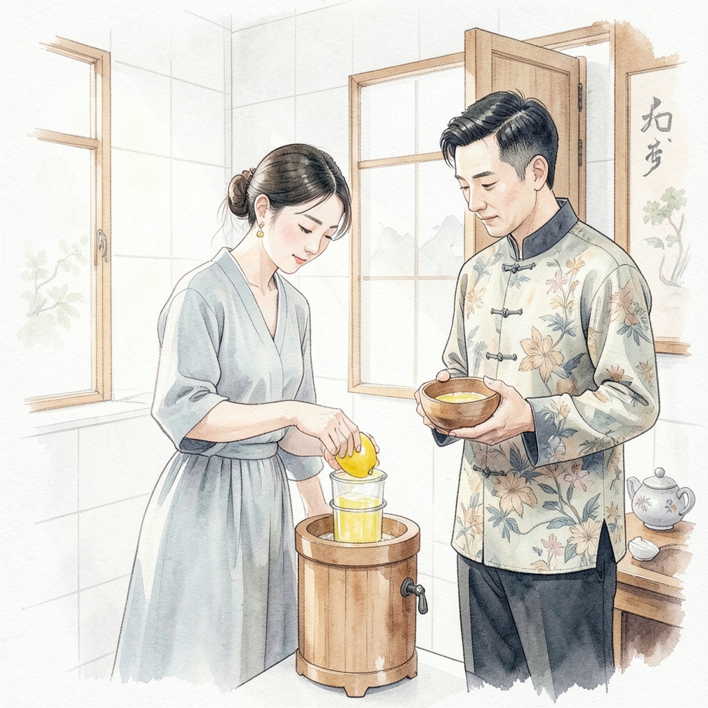 榨汁过程