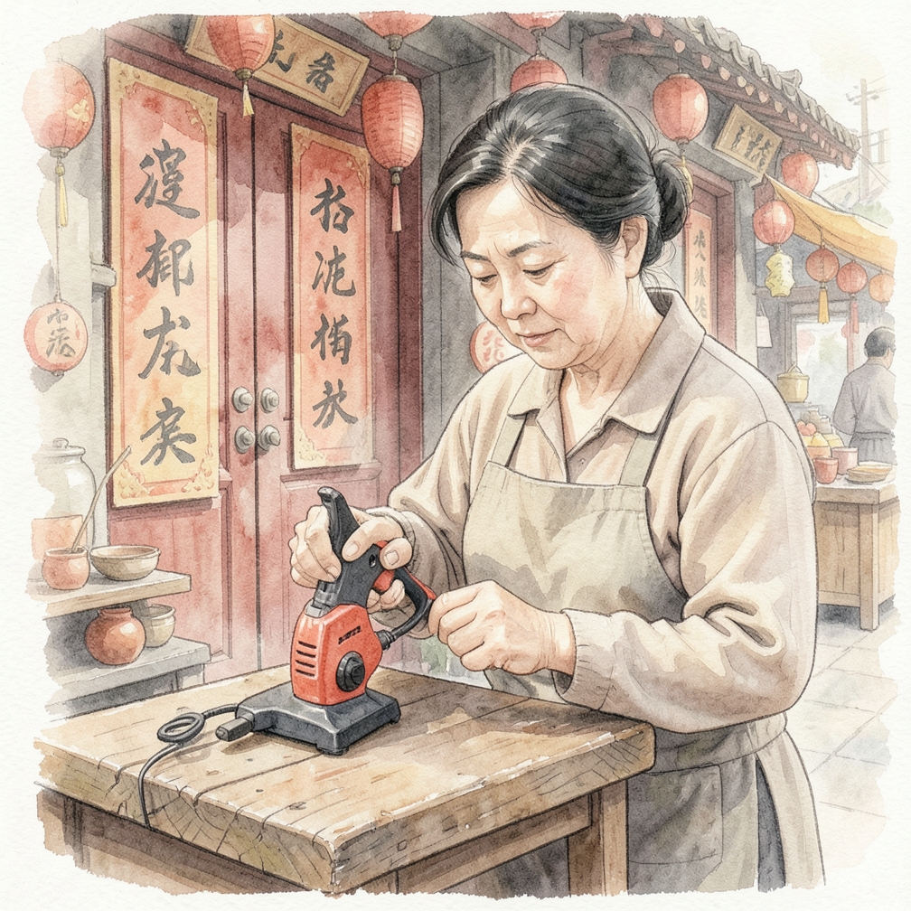 正确安装热熔胶枪的胶棒