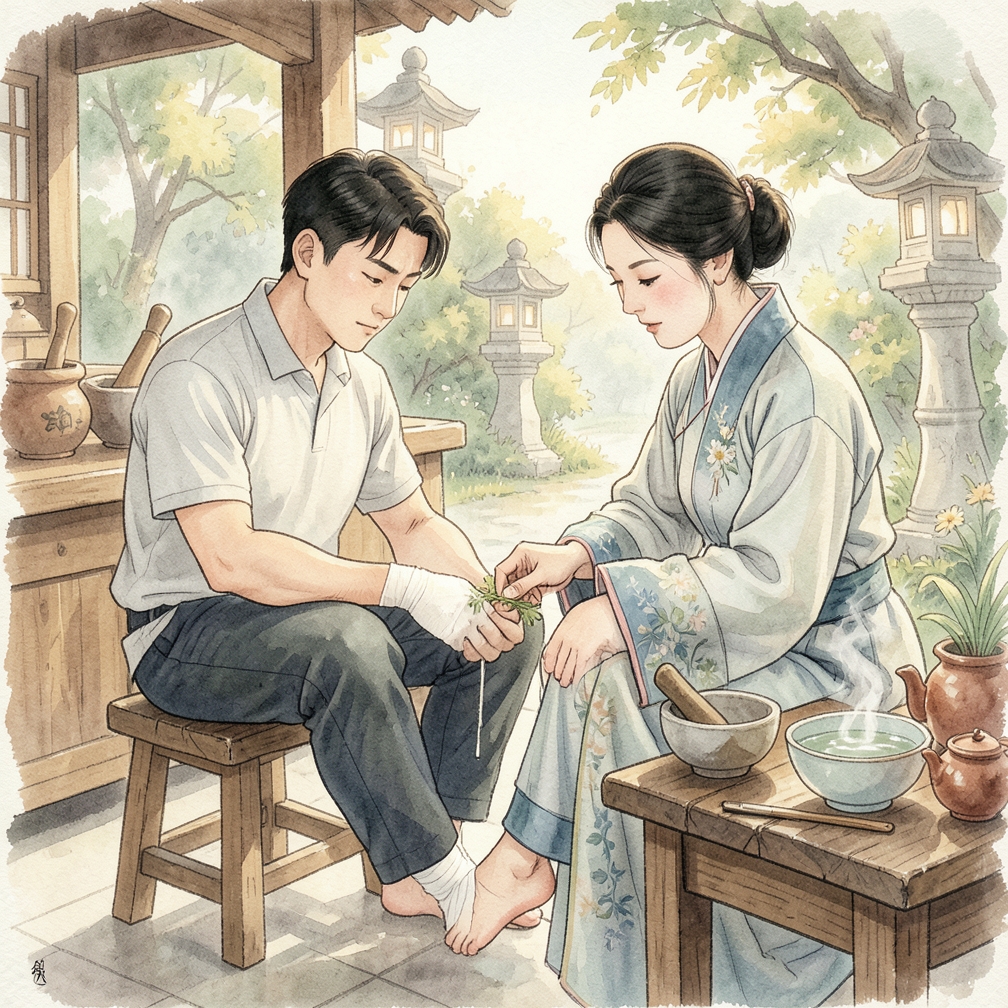 如何用传统中医方法处理扭伤的小脚趾