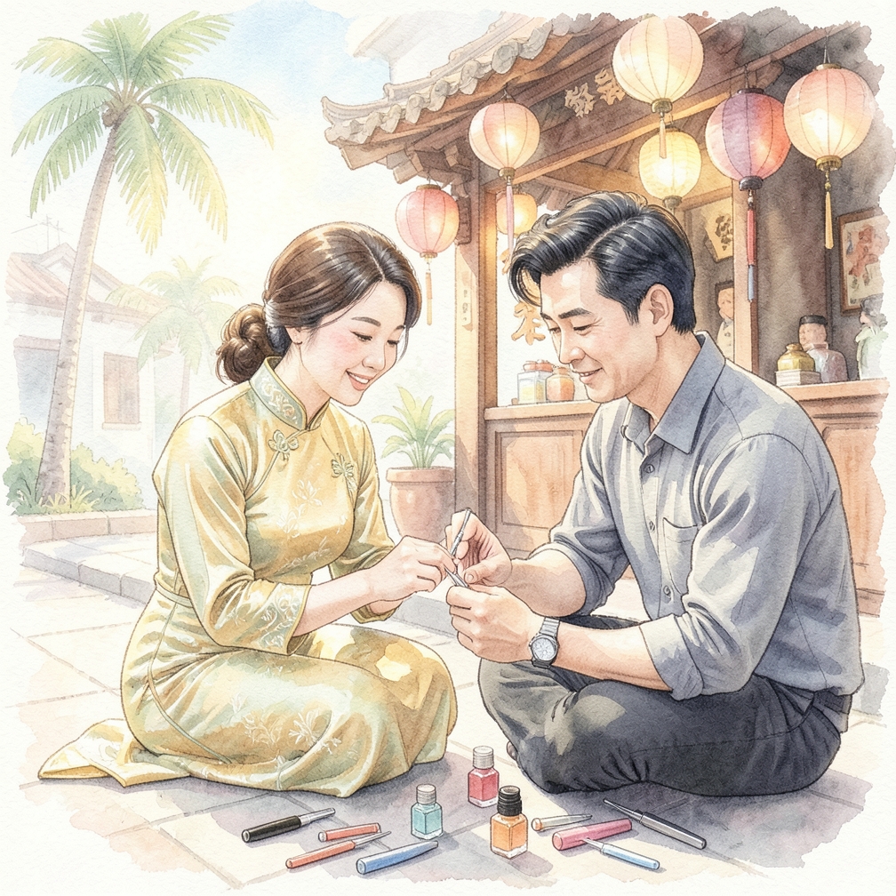 如何一步一步地為他人做美甲