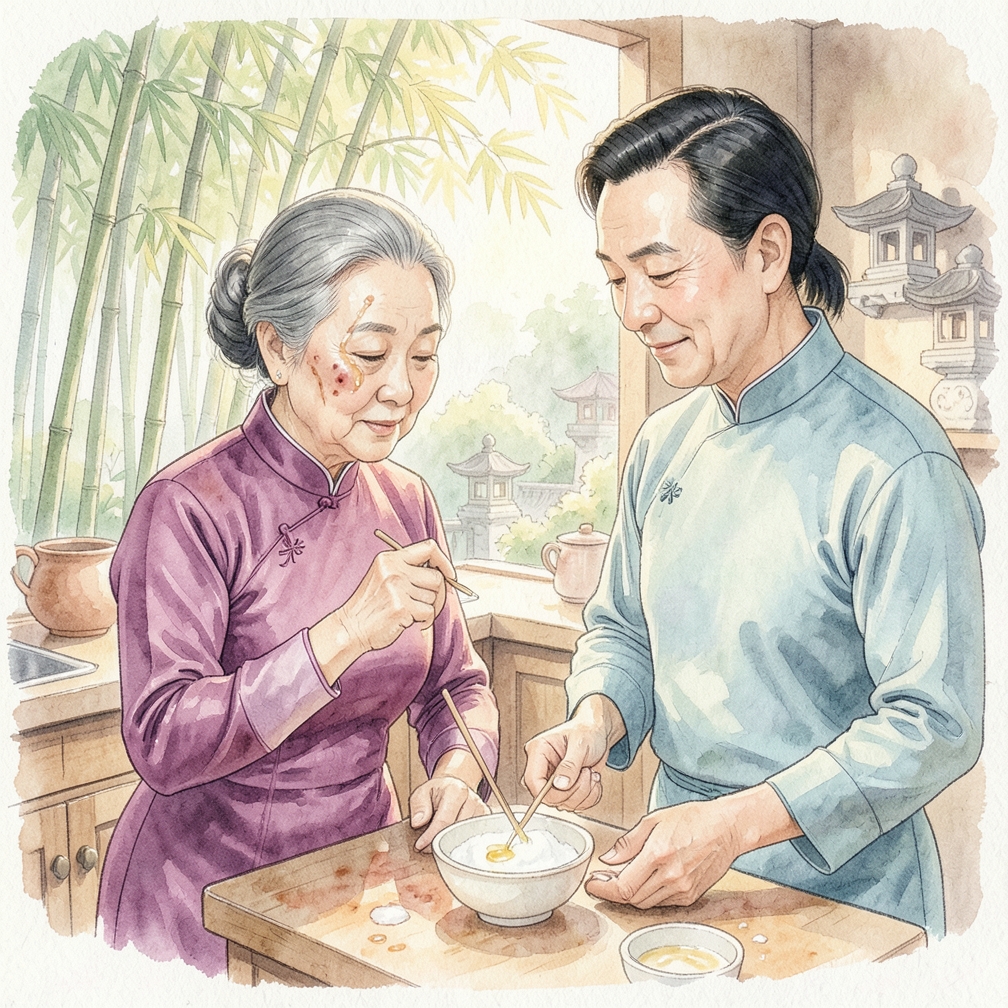 用小蘇打和蓖麻油製成糊狀物