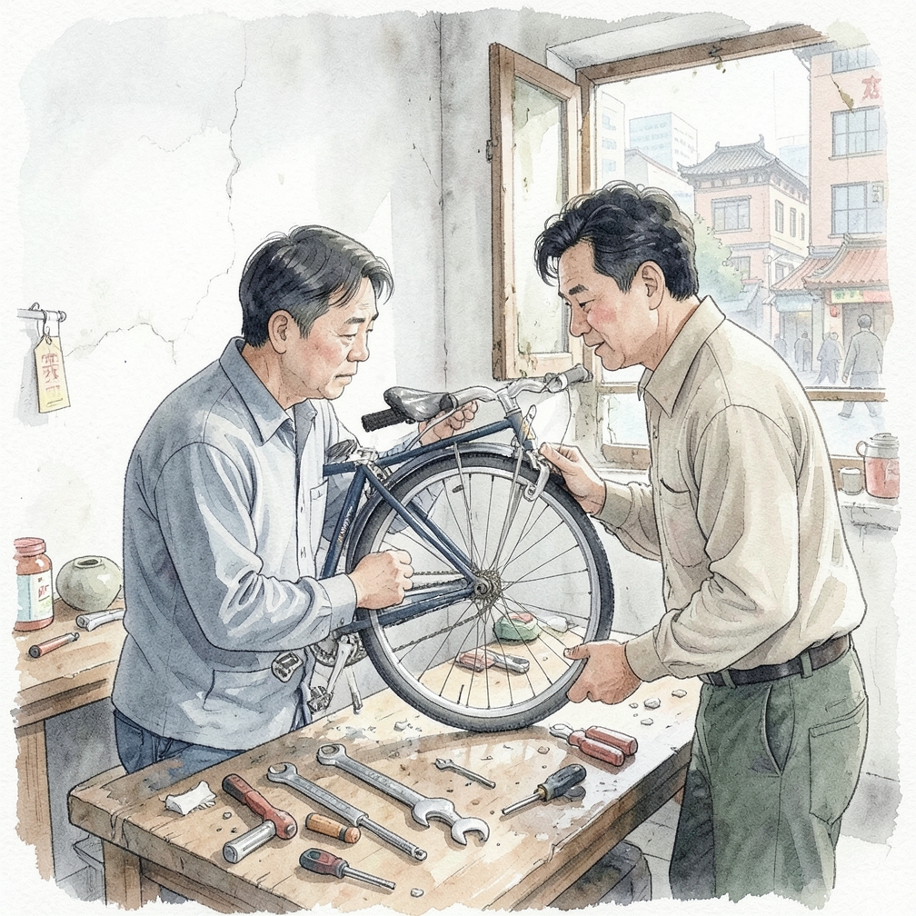 将车轮撬开