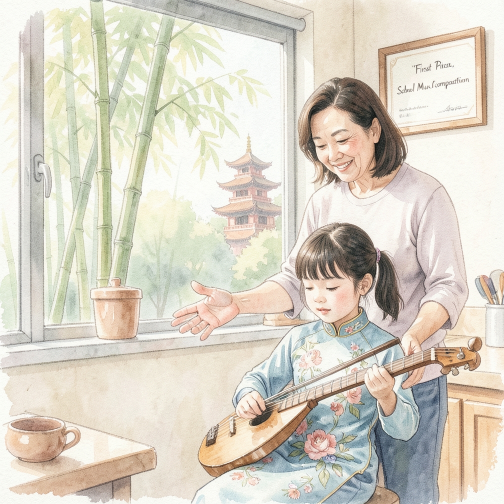 鼓励孩子参加音乐比赛