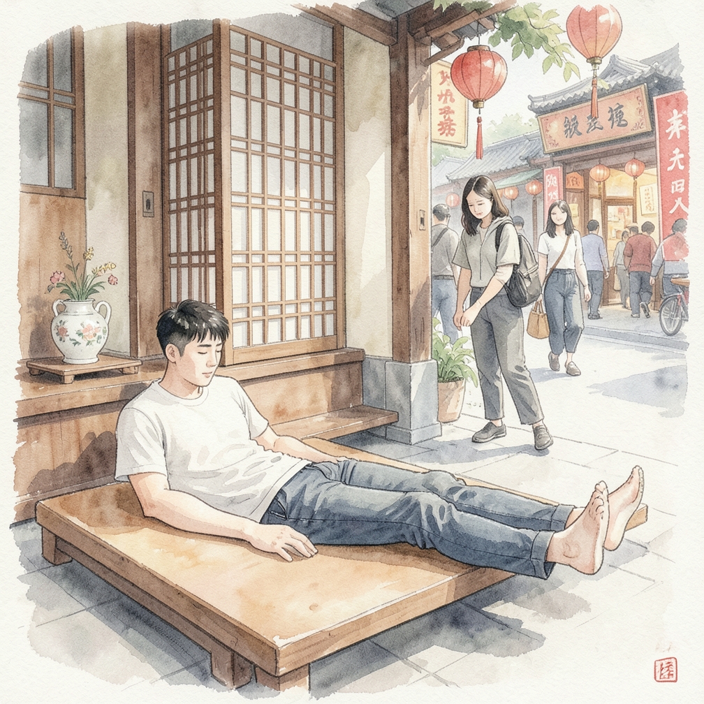 請朋友檢查腿部長度