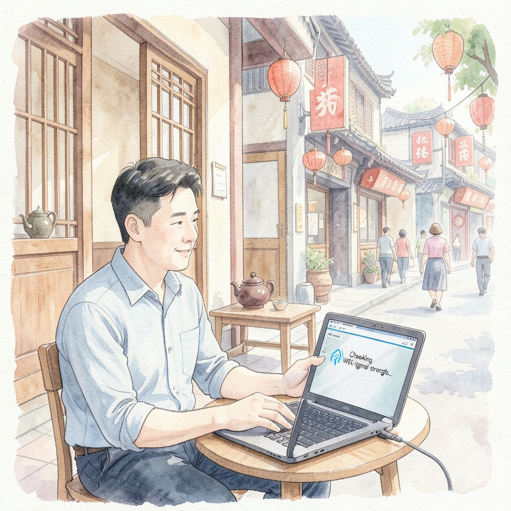 使用笔记本电脑的WiFi连接