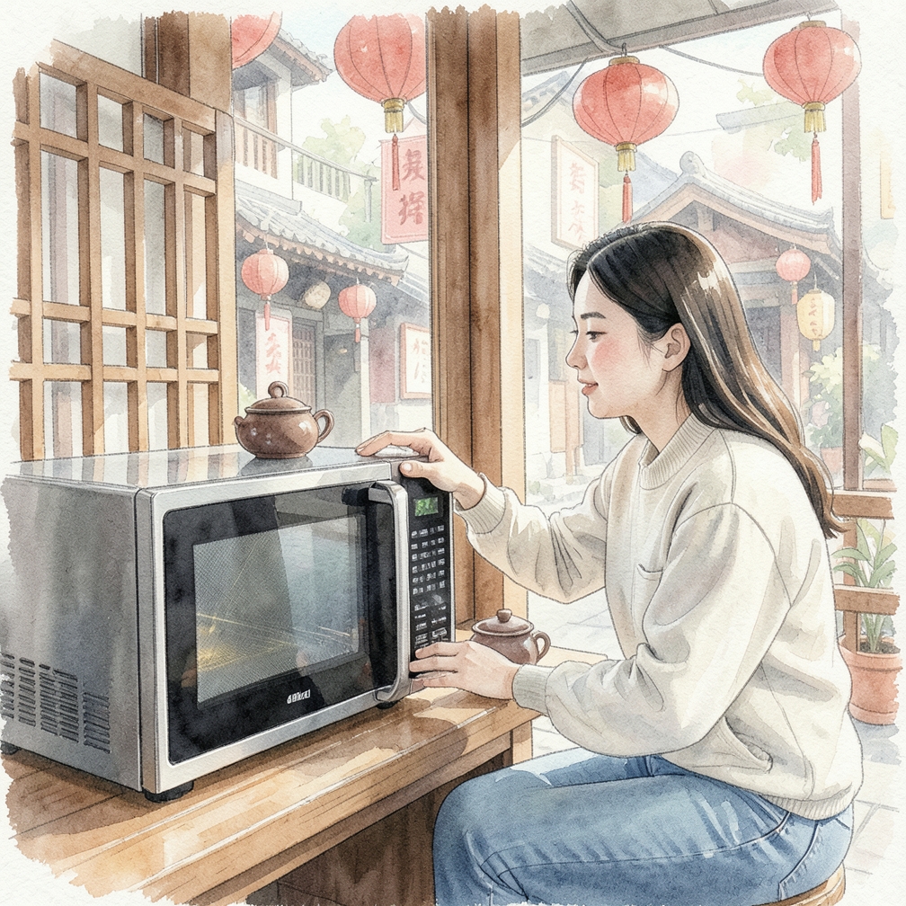 检查微波炉门的密封性