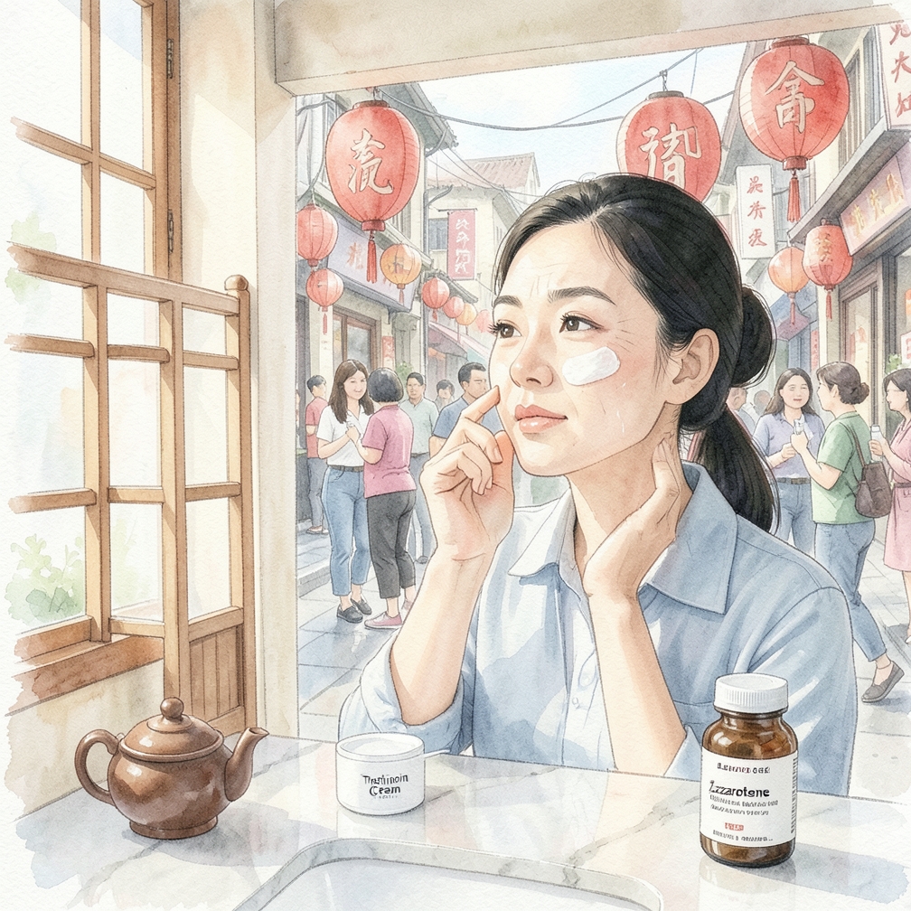 使用外用维甲酸作为强大选项