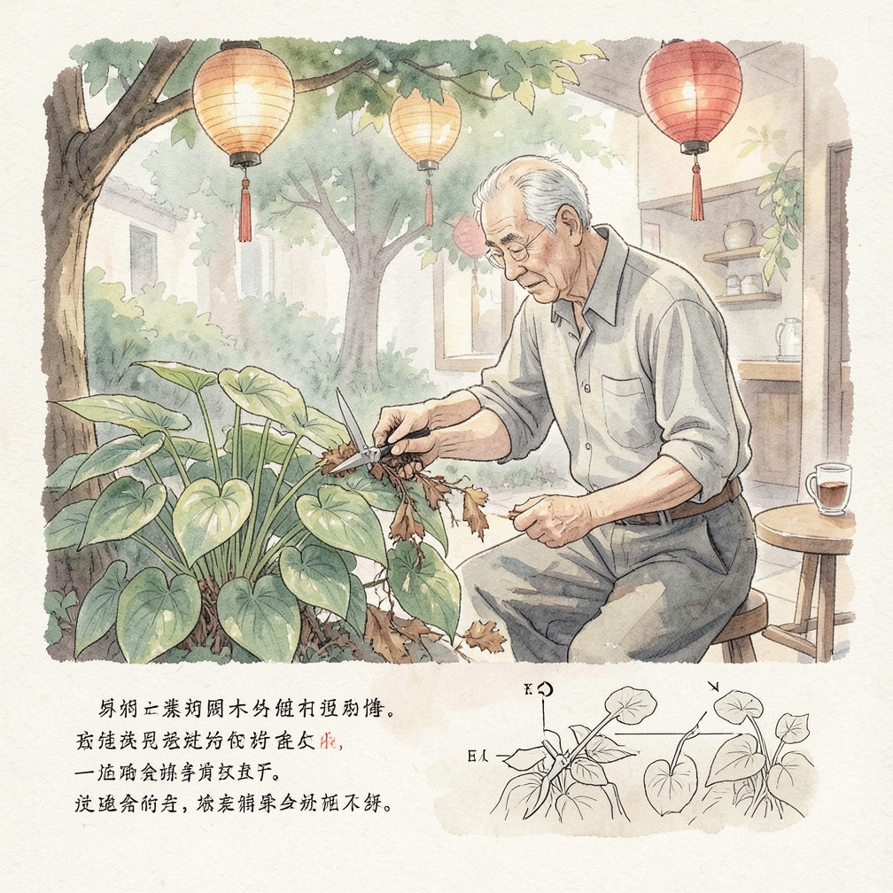 清理枯萎的花朵