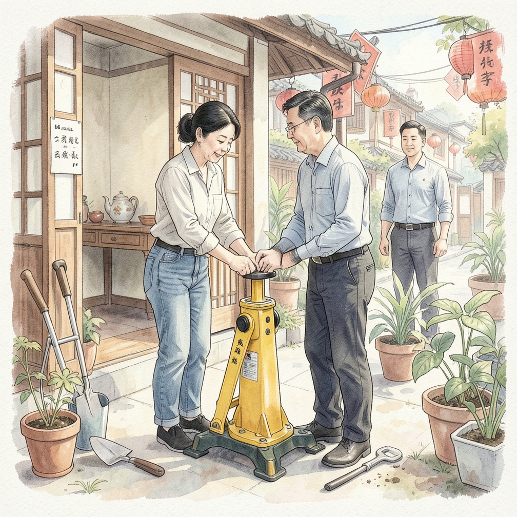 如何逐步正確使用千斤頂支撐架
