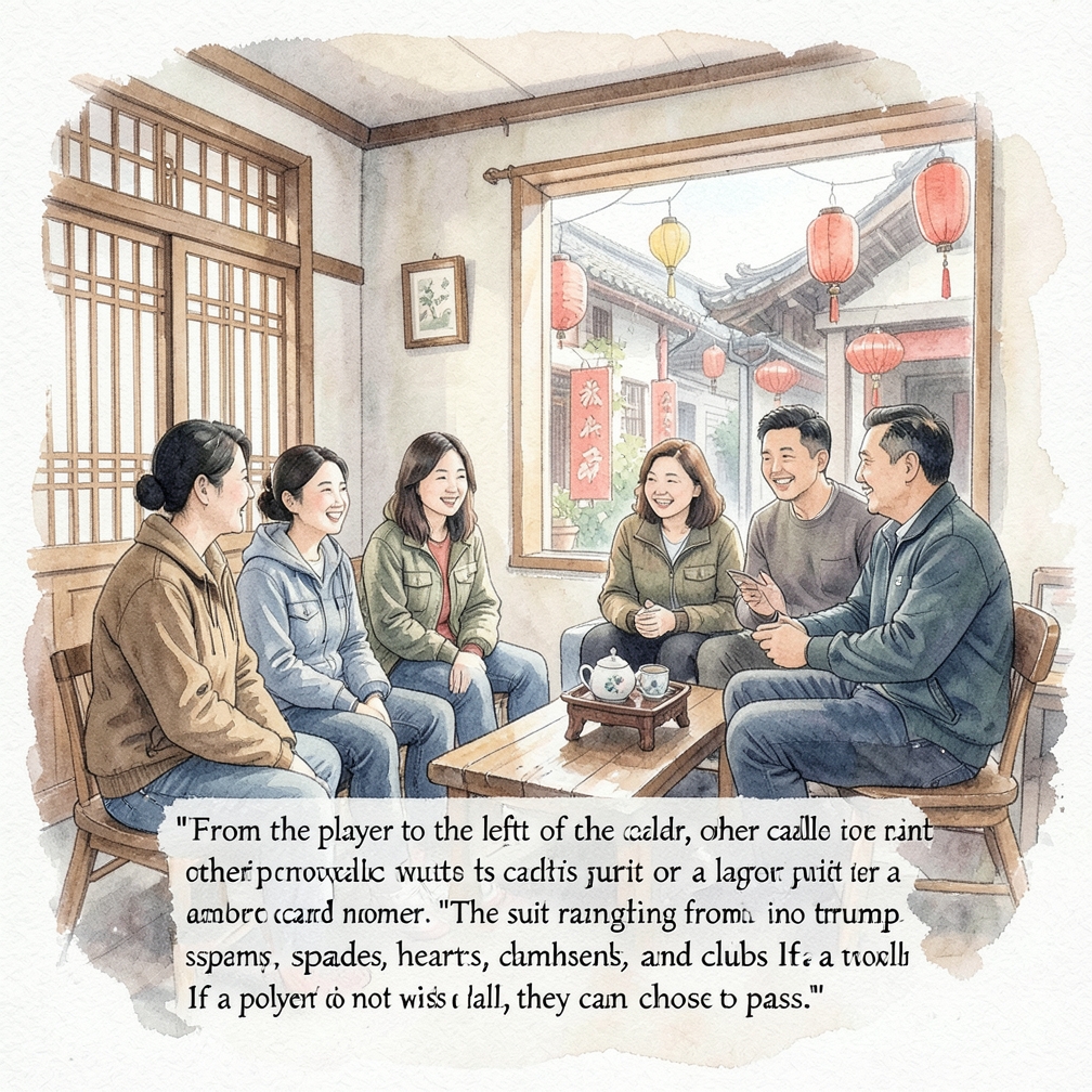 叫出比上一位玩家更高的牌数或选择弃权