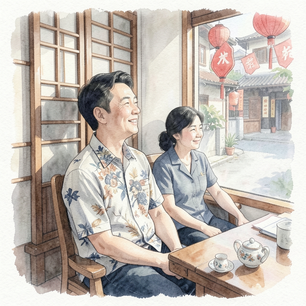 在团体照中利用他人