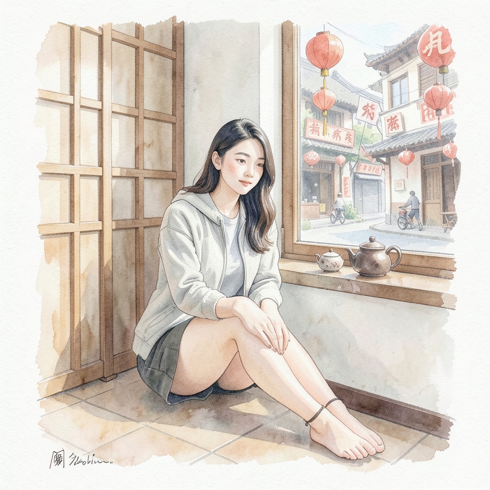 坐着时交叉脚踝
