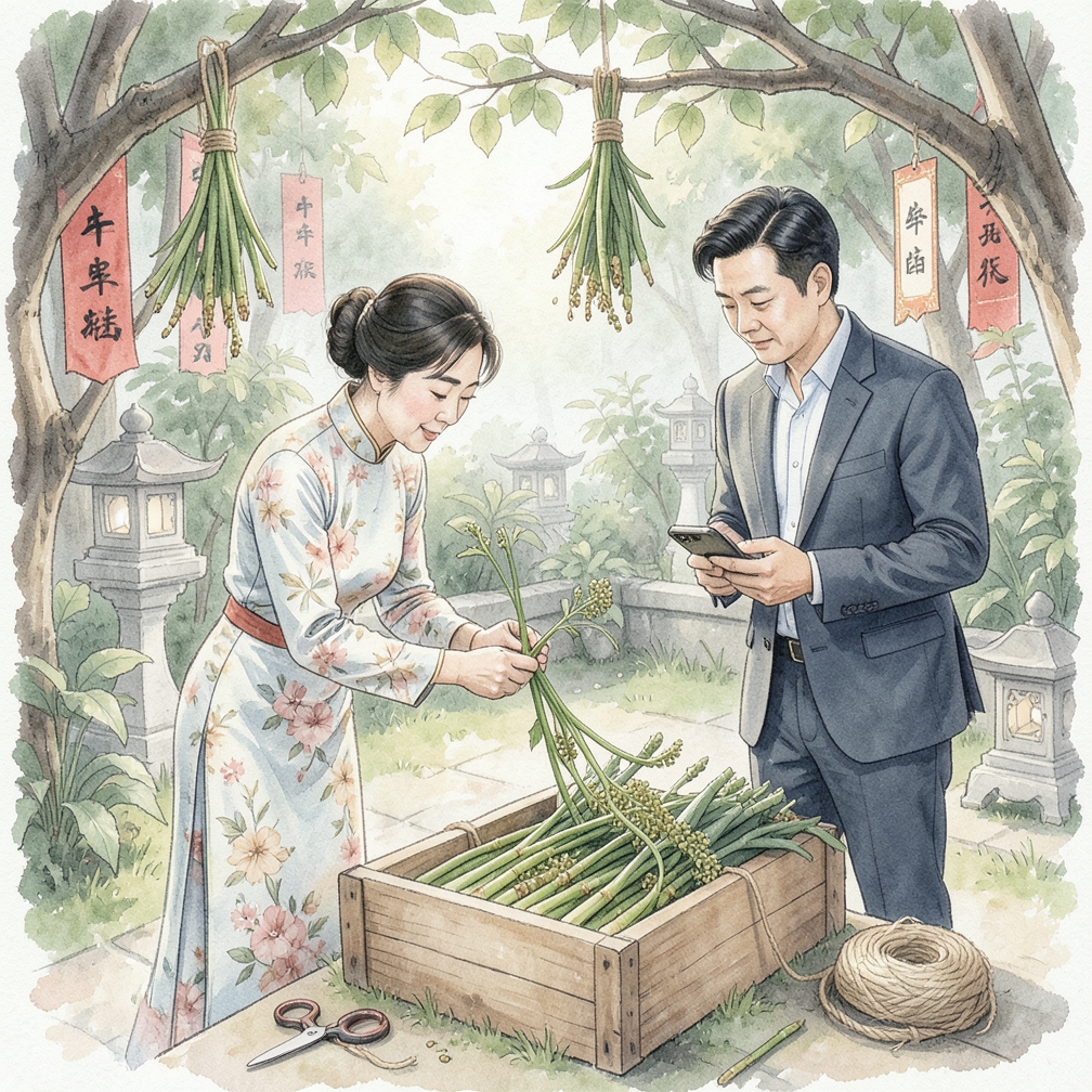 收割和乾燥水稻