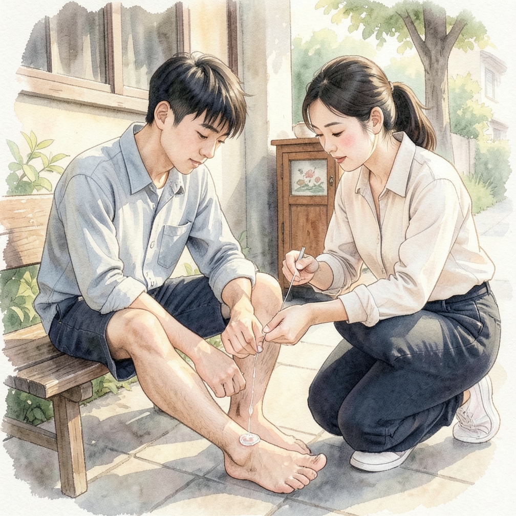 正確處理水泡