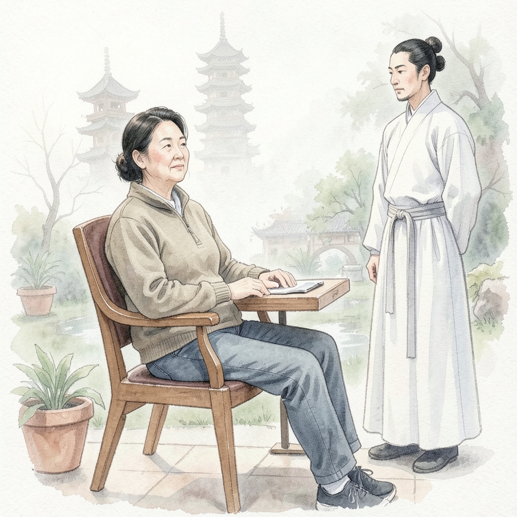 使用靠背支撑上半身