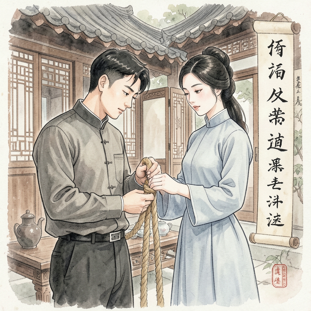 步骤 2: 按照正确步骤打绳结