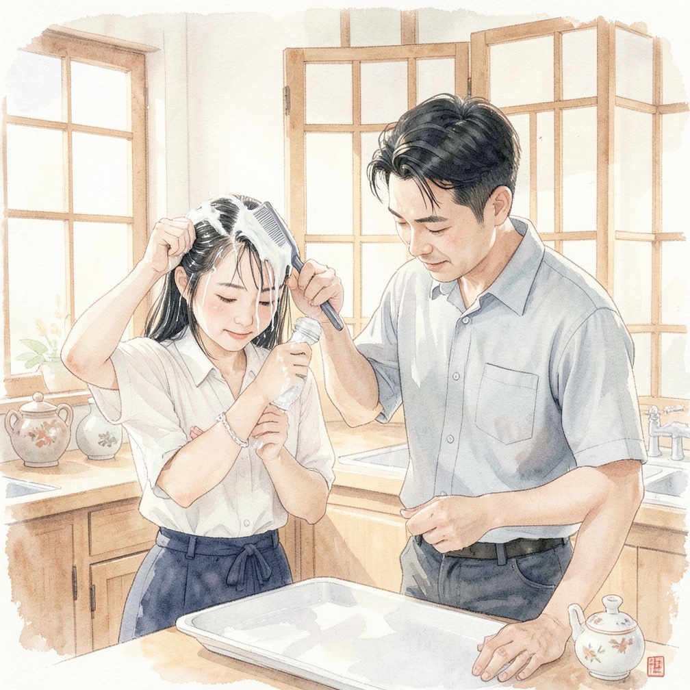 步骤4：上霜并混合