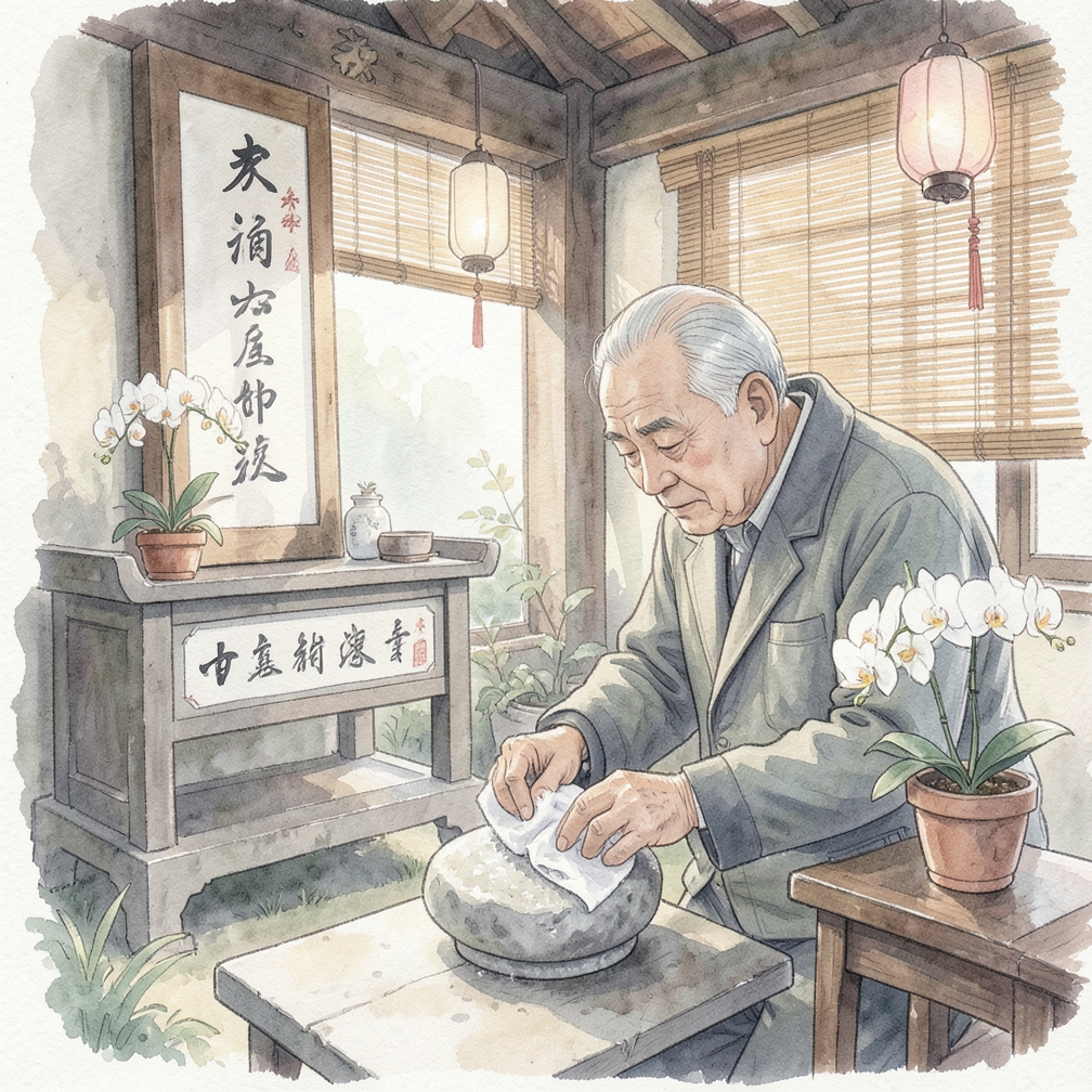 定期清潔雪花石