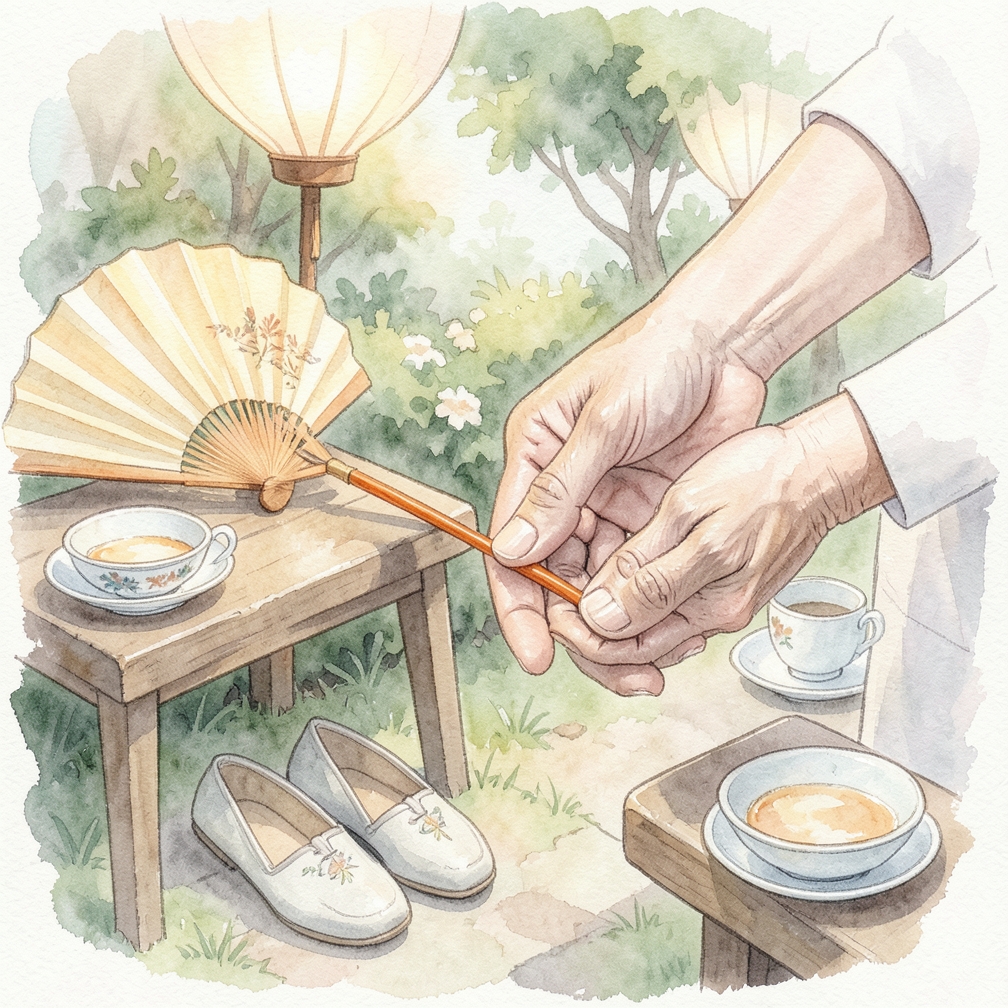 将橙木棒插入指甲下方