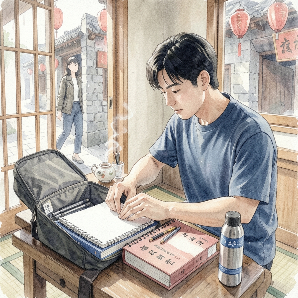 准备书包和学习用品